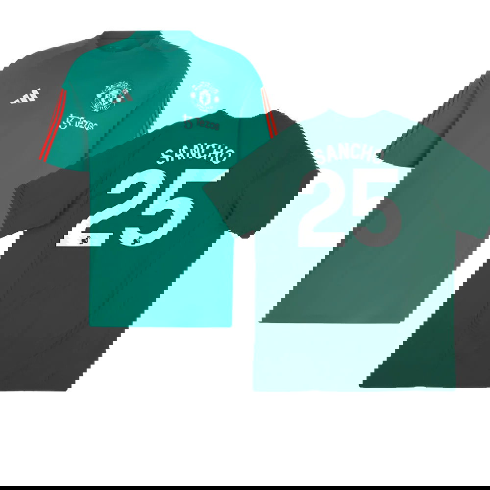 2023-2024 Man Utd Training Tee (Green) (Sancho 25)