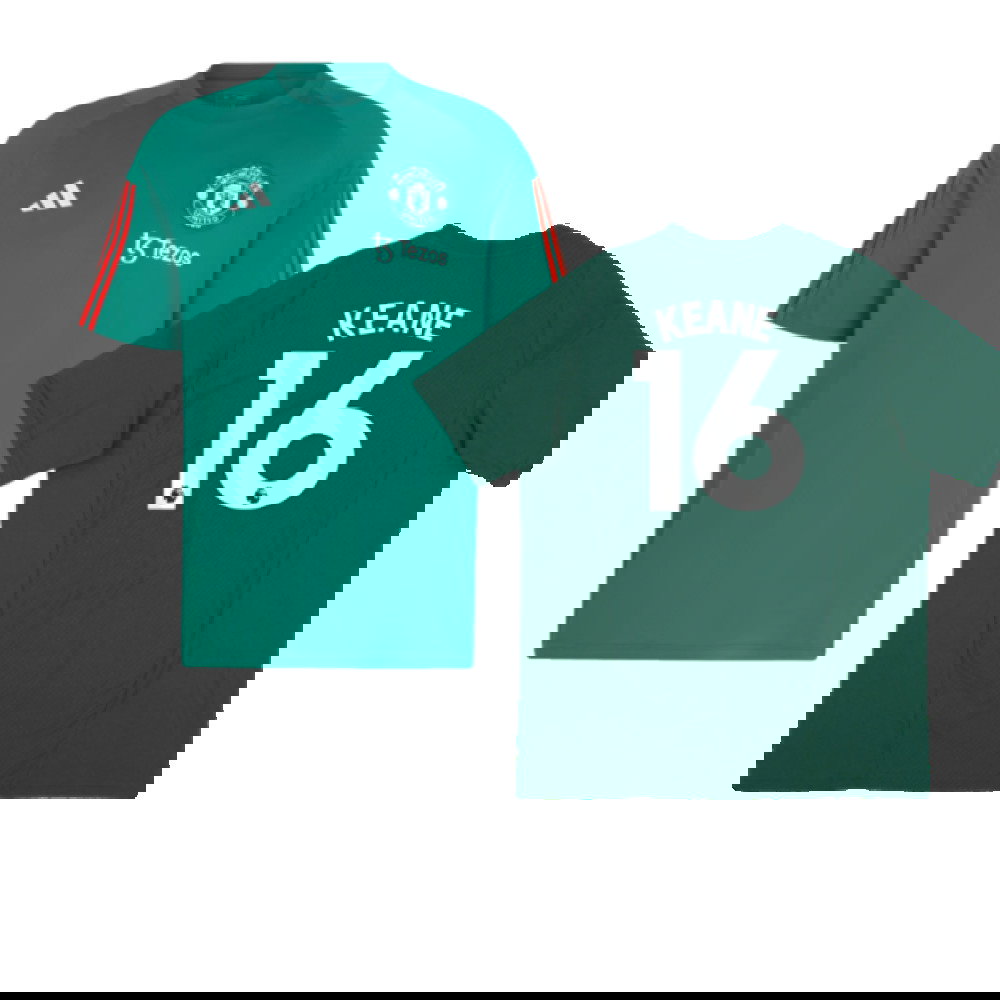 2023-2024 Man Utd Training Tee (Green) (Keane 16)