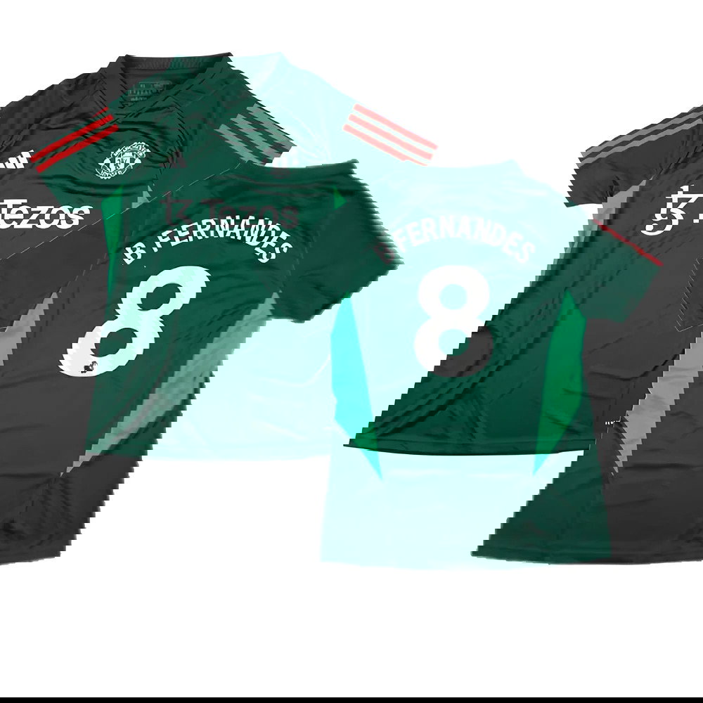 2023-2024 Man Utd Training Shirt (Green) - Ladies (B Fernandes 8)