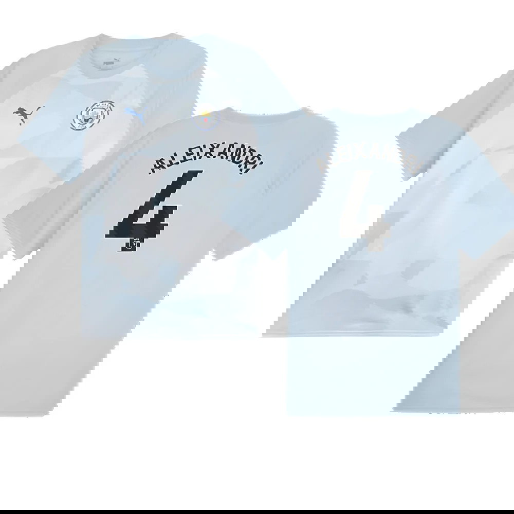 2023-2024 Man City Prematch SS Jersey (Silver Sky) (Aleixandri 4)