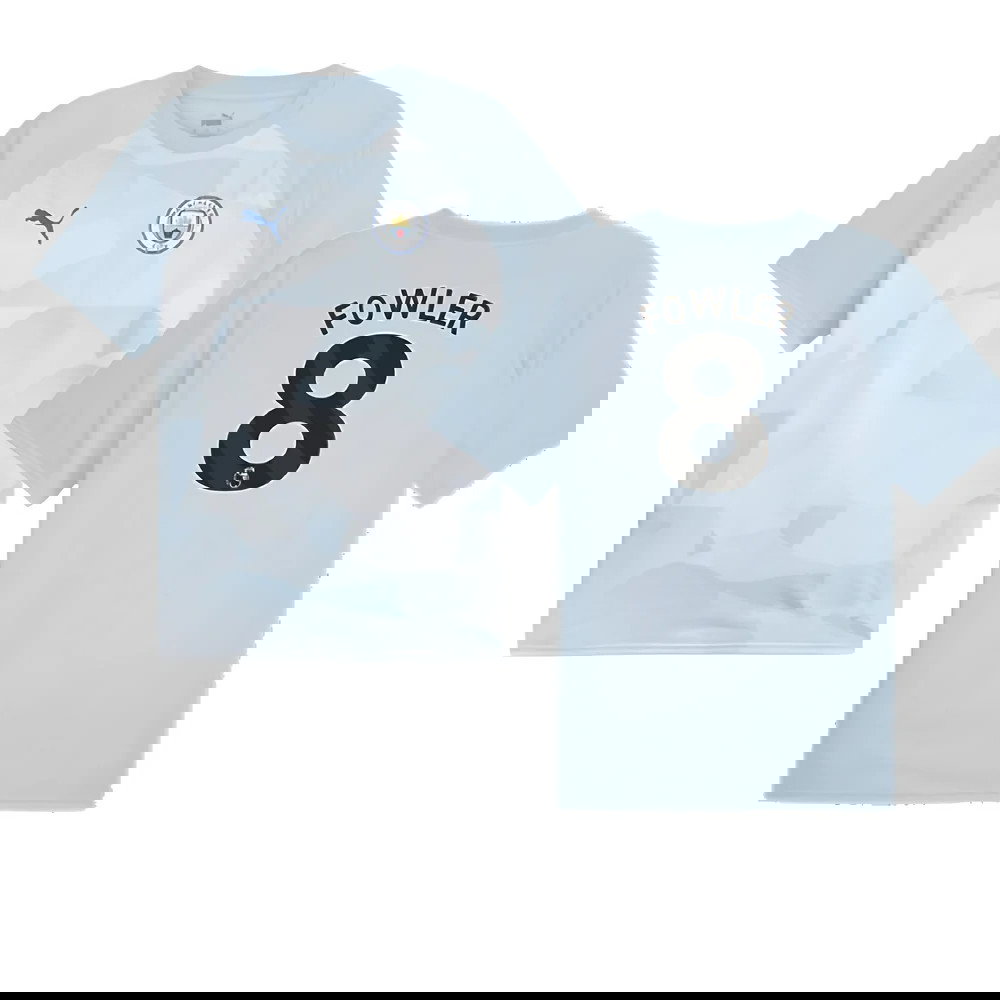 2023-2024 Man City Prematch SS Jersey (Silver Sky) (Fowler 8)