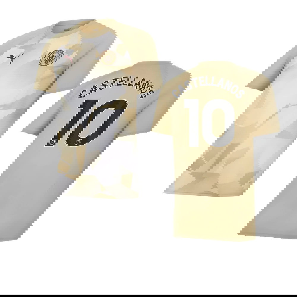 2023-2024 Man City Prematch SS Jersey (Granola) (Castellanos 10)