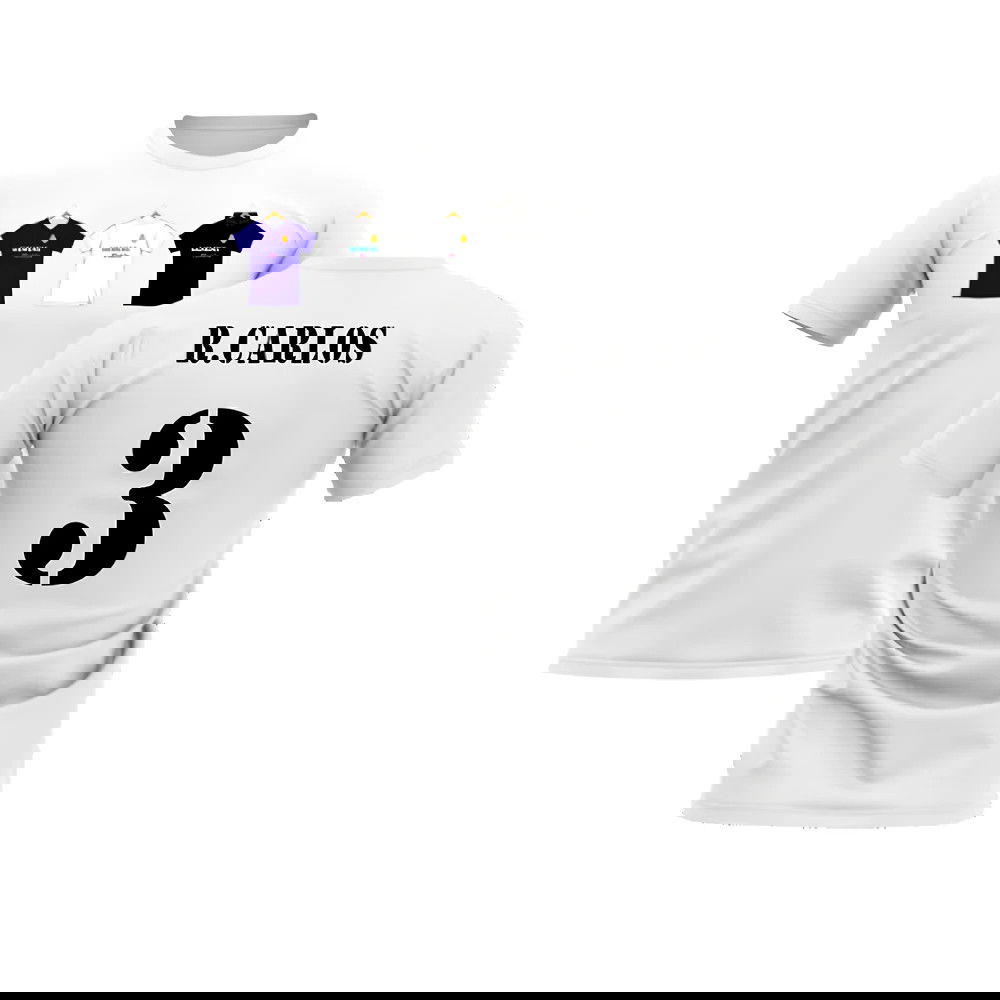 Real Madrid 2002-2003 Retro Shirt T-shirt (White) (R.CARLOS 3)