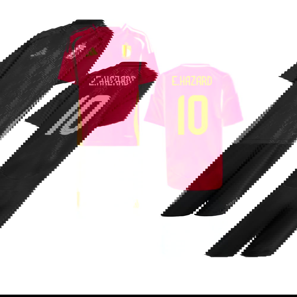 2024-2025 Belgium Home Mini Kit (E.Hazard 10)