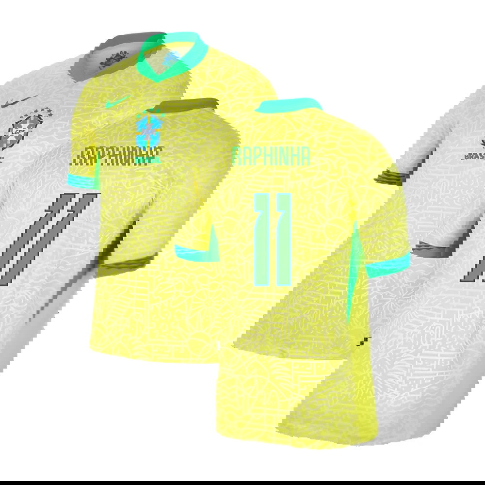 2024-2025 Brazil Home Dri-Fit ADV Match Shirt (Raphinha 11)