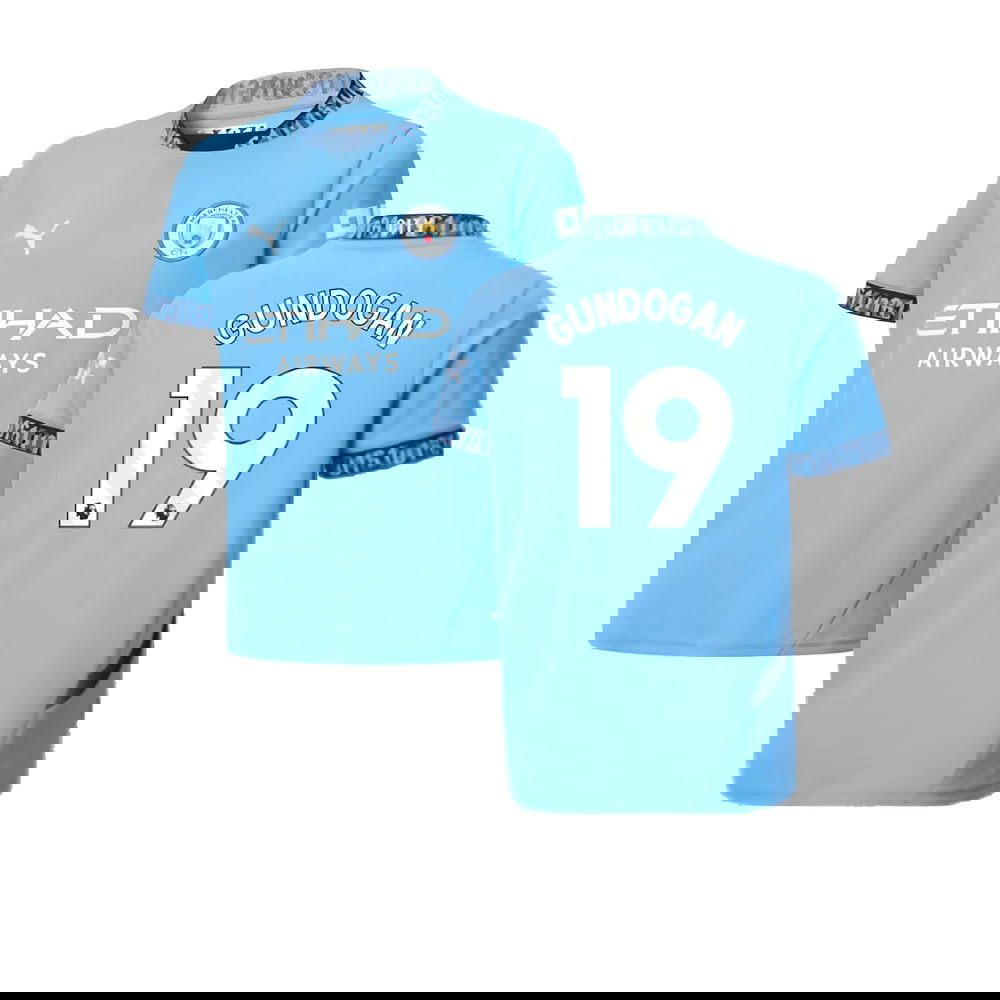 2024-2025 Man City Home Shirt (Kids) (Gundogan 19)
