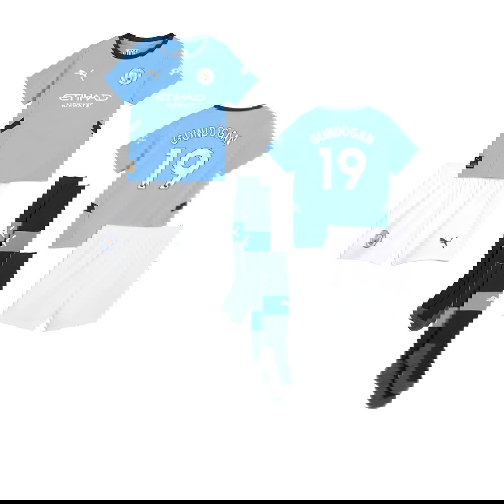 2024-2025 Man City Home Mini Kit (Gundogan 19)