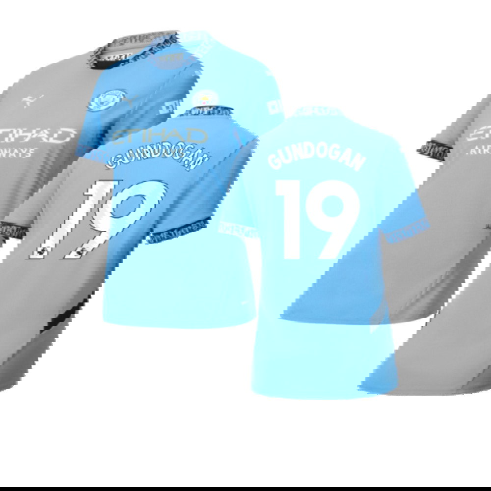 2024-2025 Man City Home Shirt (Womens) (Gundogan 19)