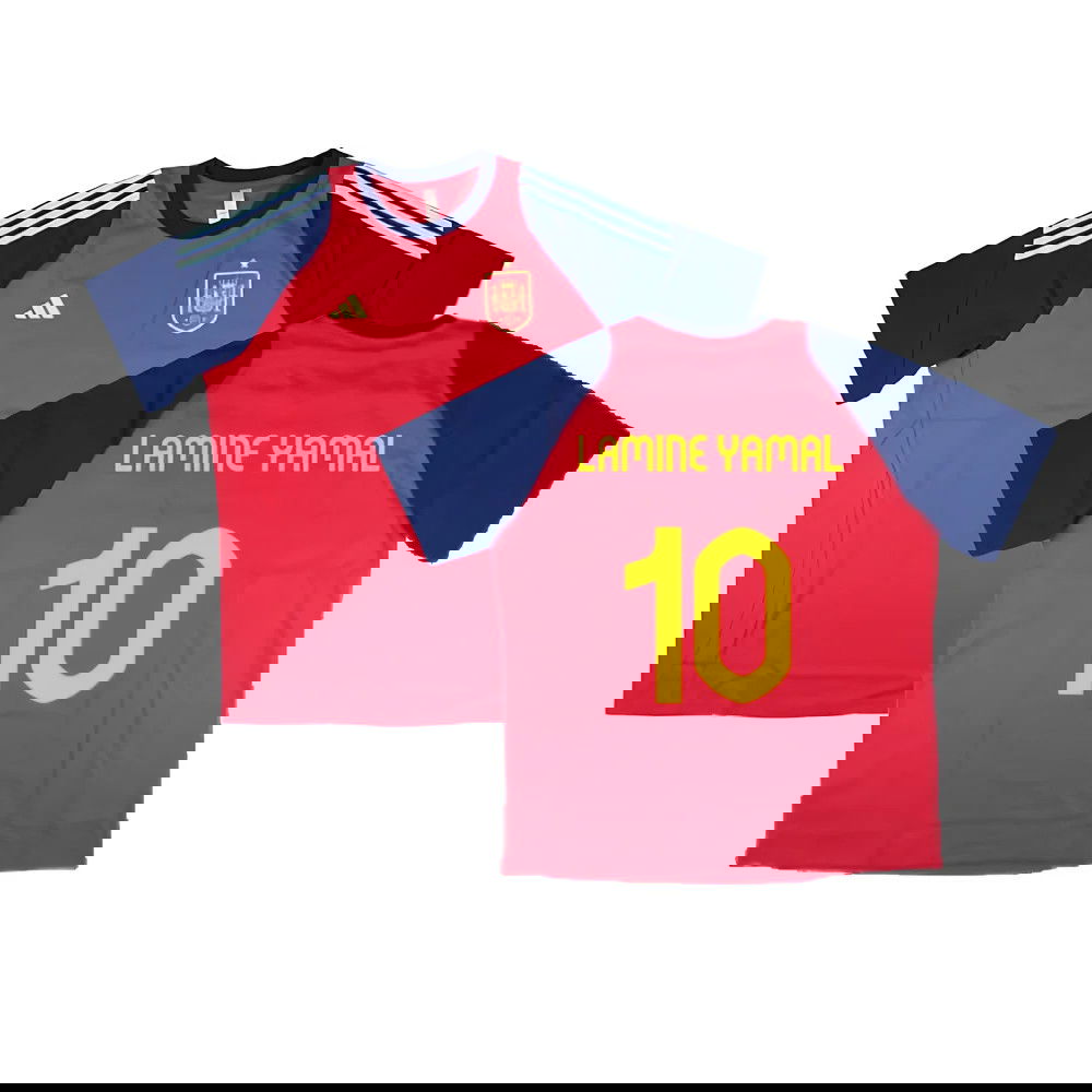 2024-2025 Spain Training Tee (Red) (Lamine Yamal 10)