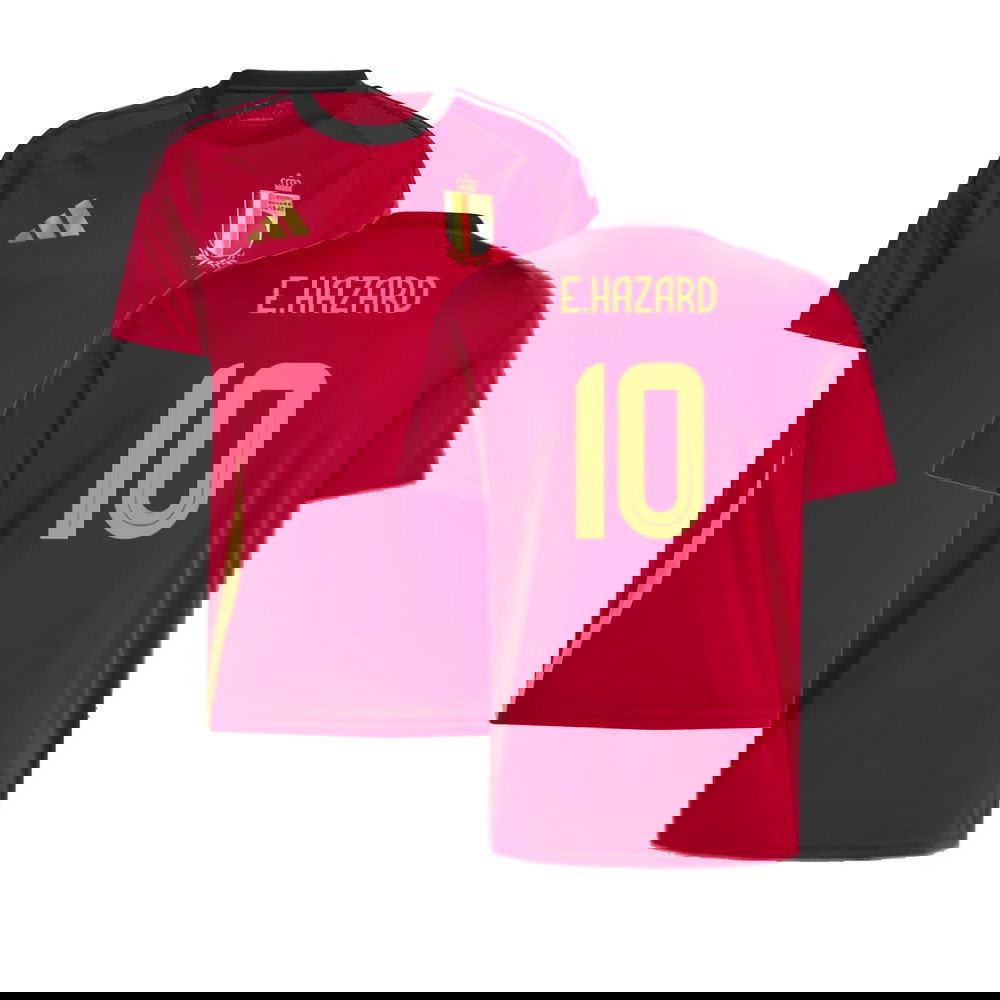 2024-2025 Belgium Home Fan Shirt (E.Hazard 10)