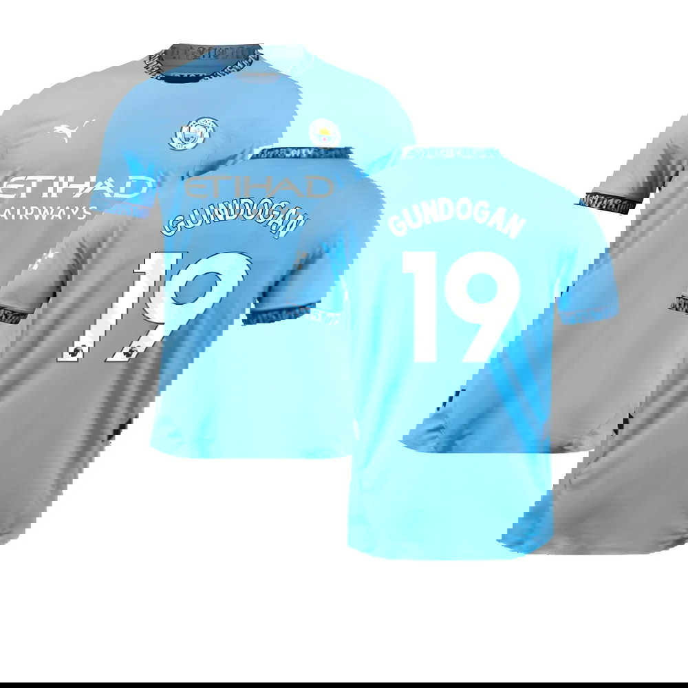 2024-2025 Man City Home Authentic Shirt with packaging (Gundogan 19)