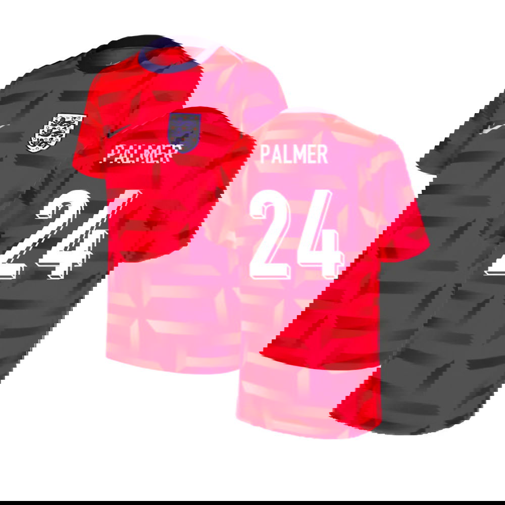 2024-2025 England Dri-FIT Pre-Match Shirt (Red) (Palmer 24)