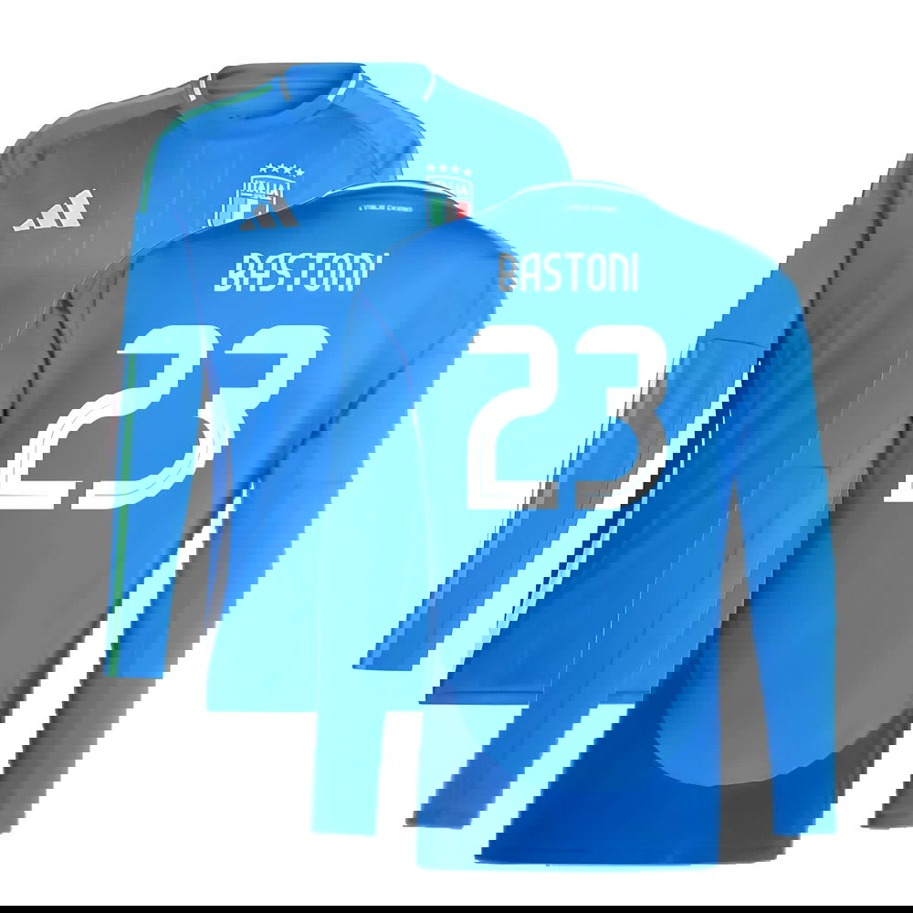 2024-2025 Italy Long Sleeve Home Shirt (BASTONI 23)