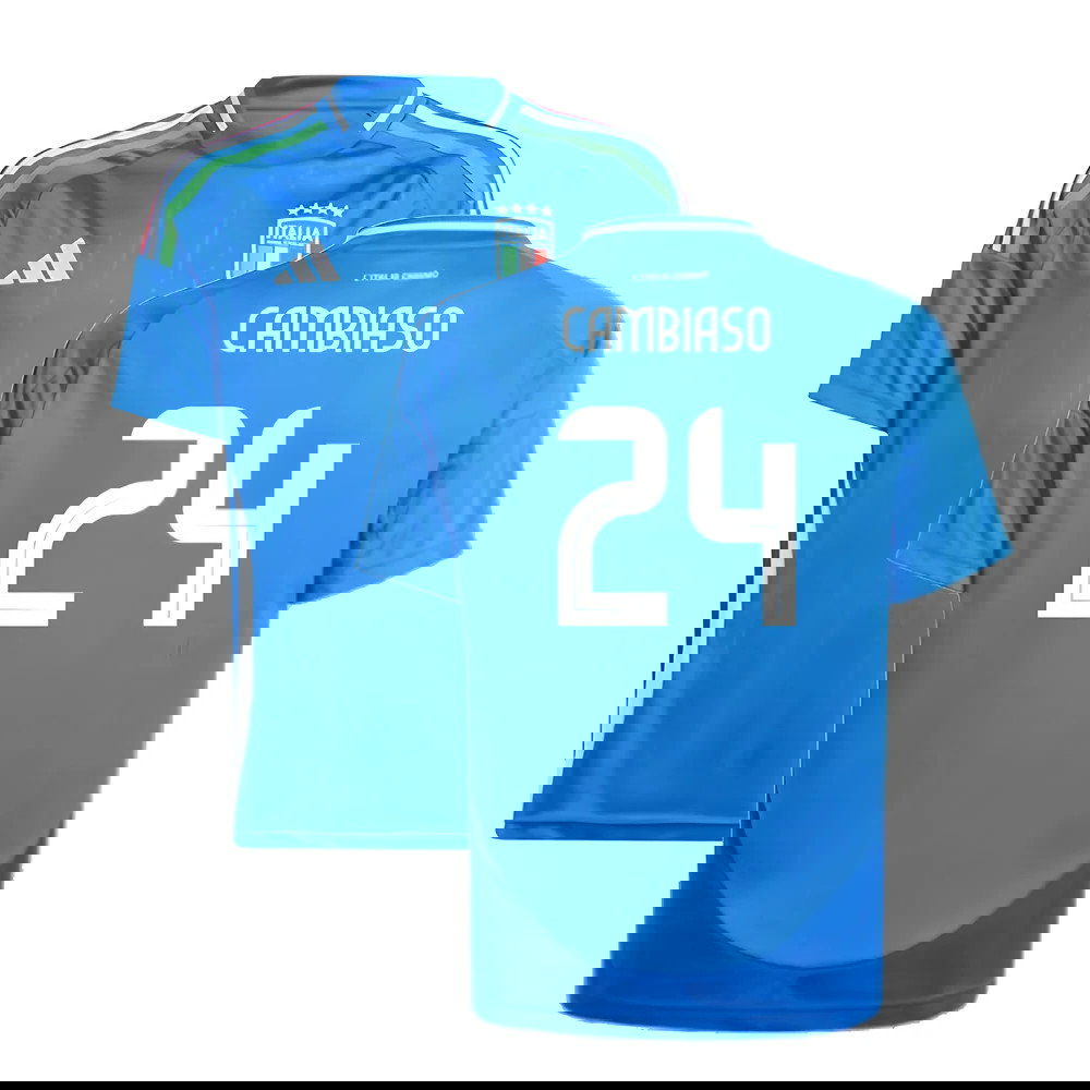 2024-2025 Italy Home Shirt (Kids) (CAMBIASO 24)
