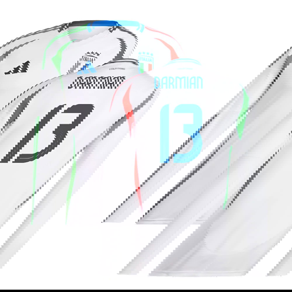 2024-2025 Italy Long Sleeve Away Shirt (DARMIAN 13)