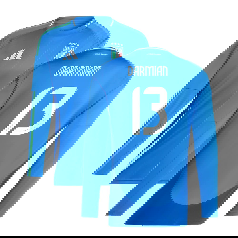 2024-2025 Italy Long Sleeve Home Shirt (DARMIAN 13)