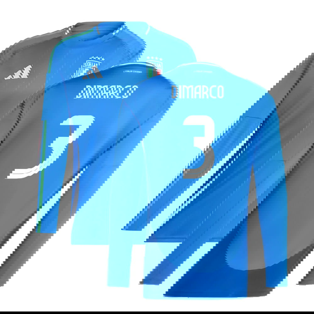 2024-2025 Italy Long Sleeve Home Shirt (DIMARCO 3)