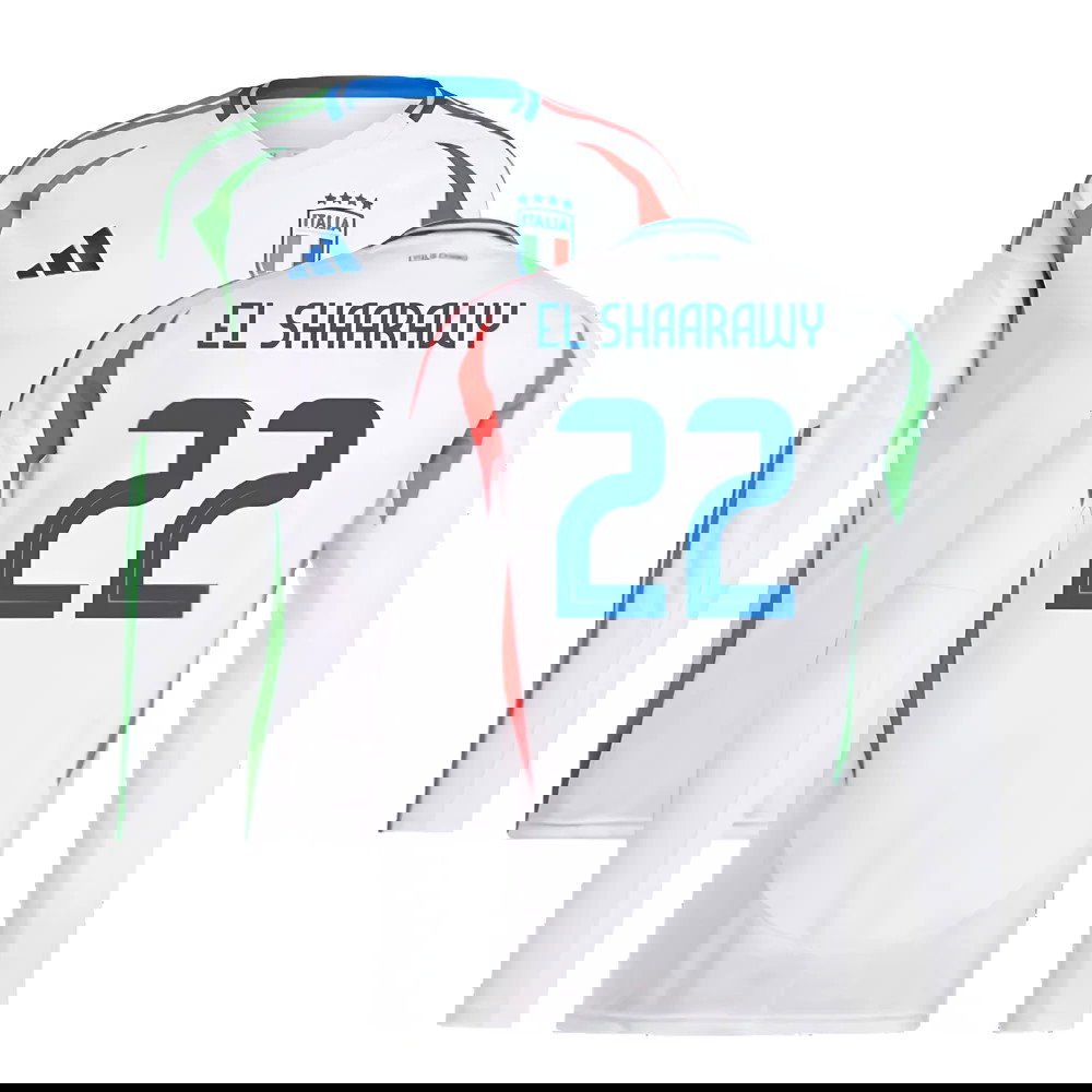 2024-2025 Italy Long Sleeve Away Shirt (EL SHAARAWY 22)