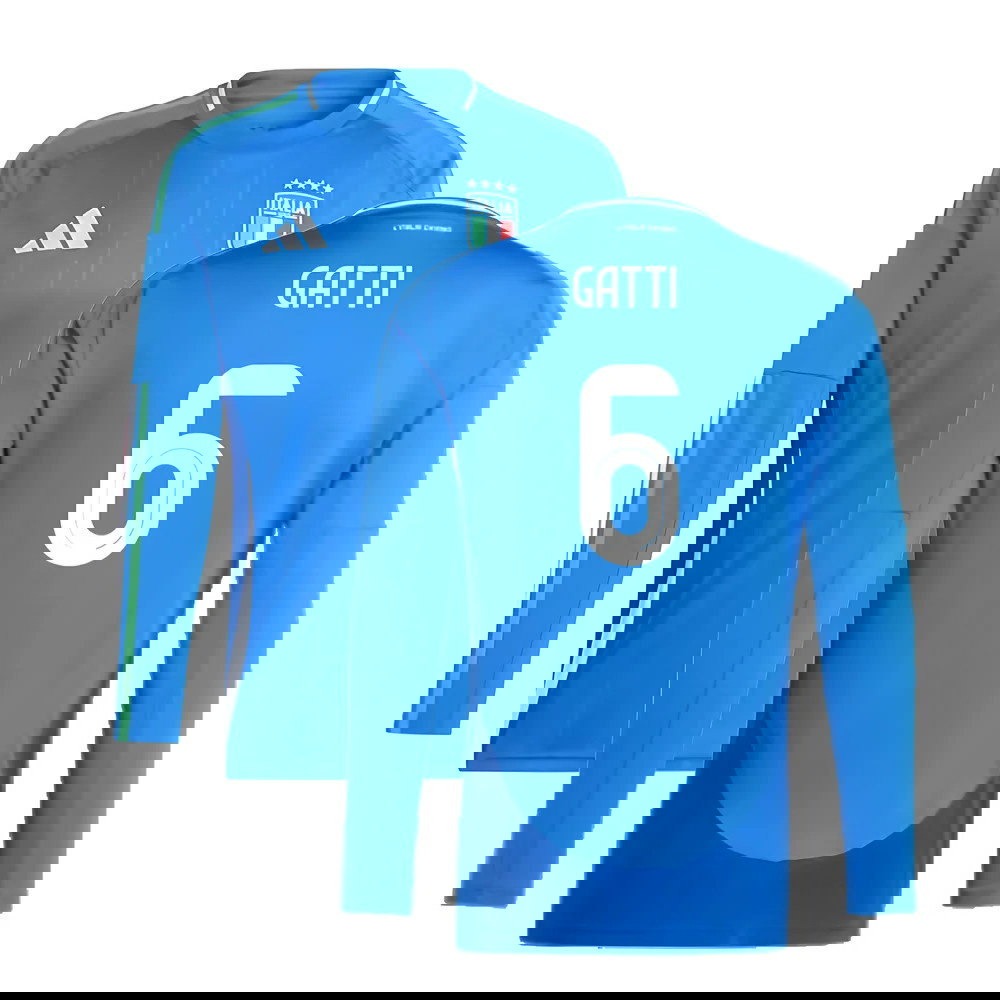 2024-2025 Italy Long Sleeve Home Shirt (GATTI 6)