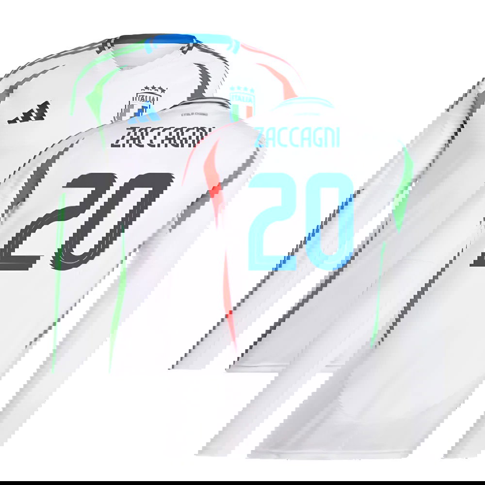 2024-2025 Italy Long Sleeve Away Shirt (ZACCAGNI 20)