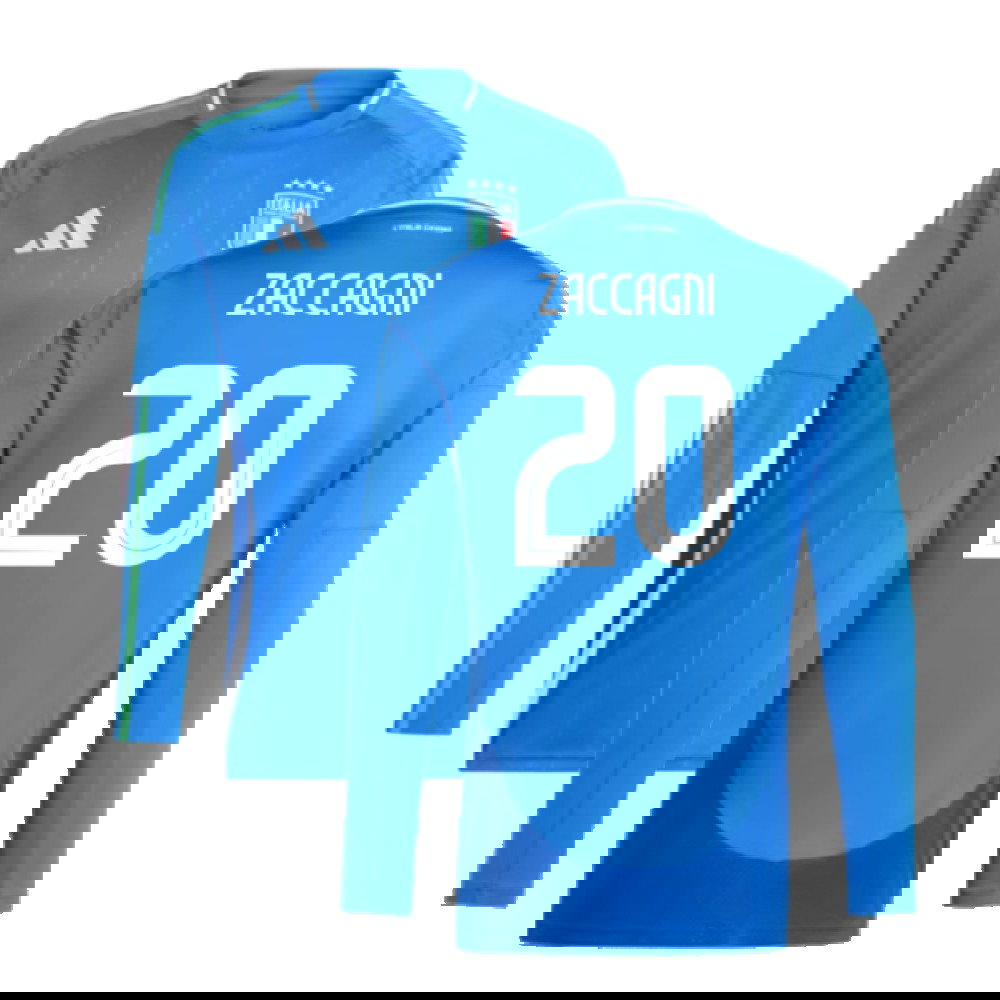 2024-2025 Italy Long Sleeve Home Shirt (ZACCAGNI 20)