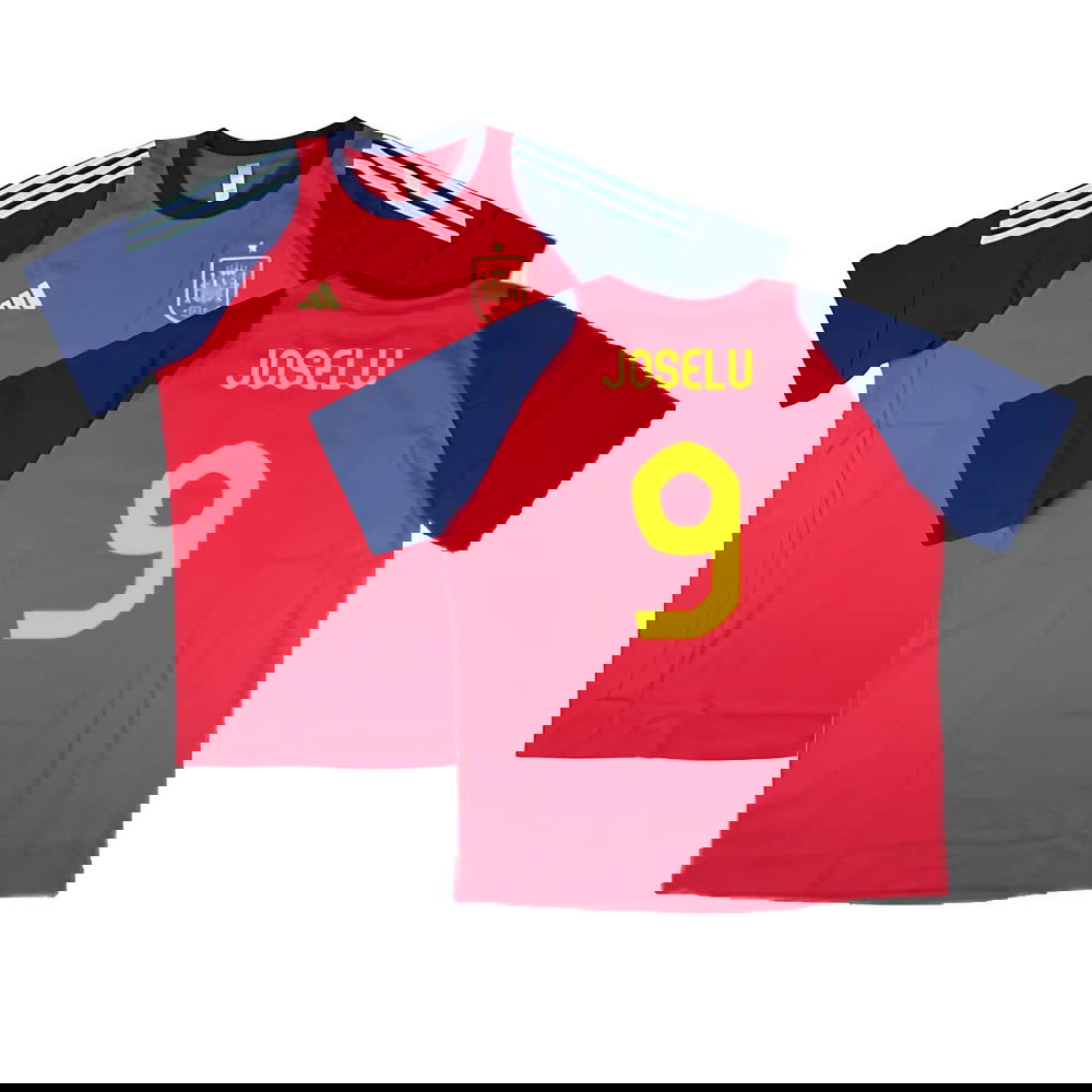 2024-2025 Spain Training Tee (Red) (Joselu 9)