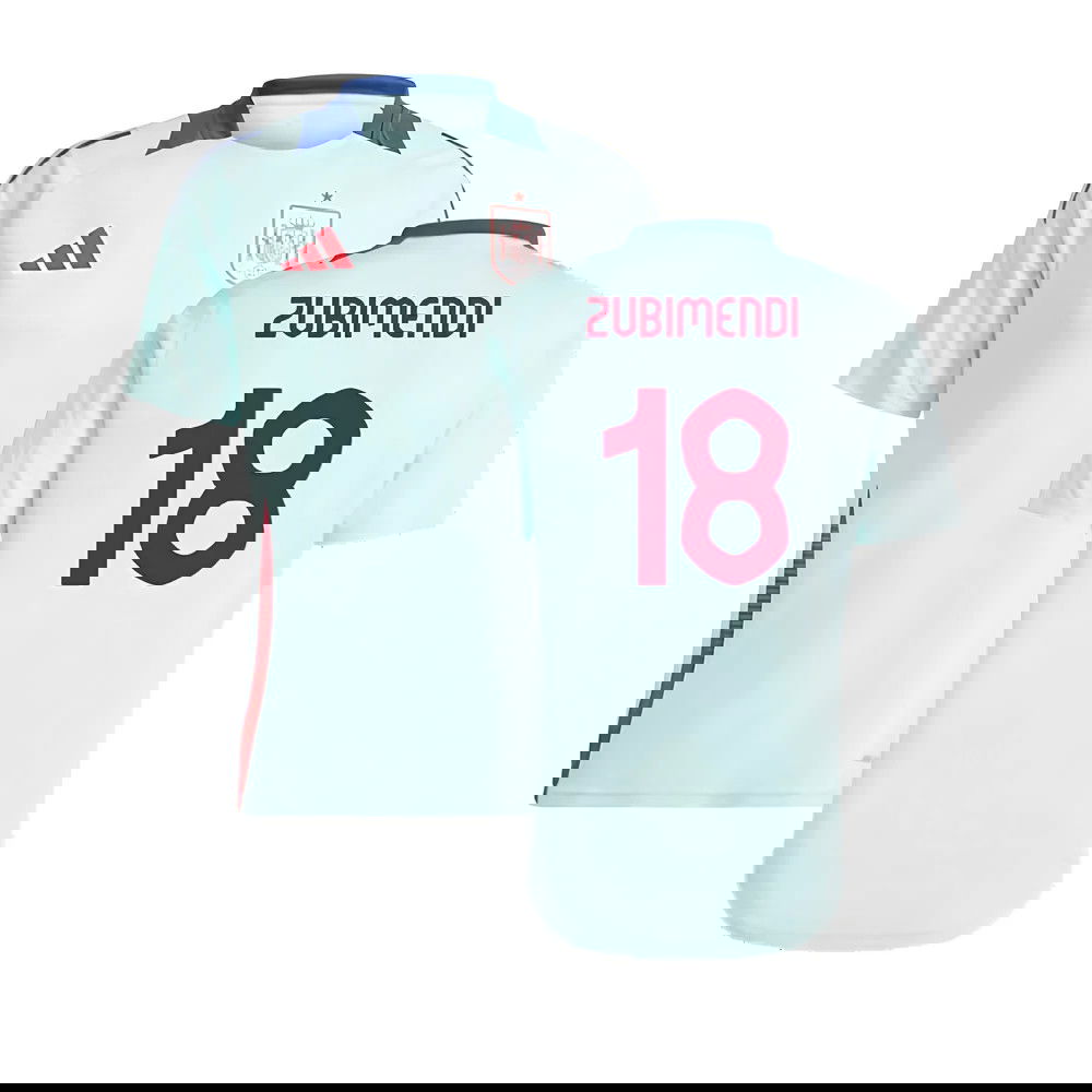 2024-2025 Spain Training Jersey (Halo Mint) (Zubimendi 18)
