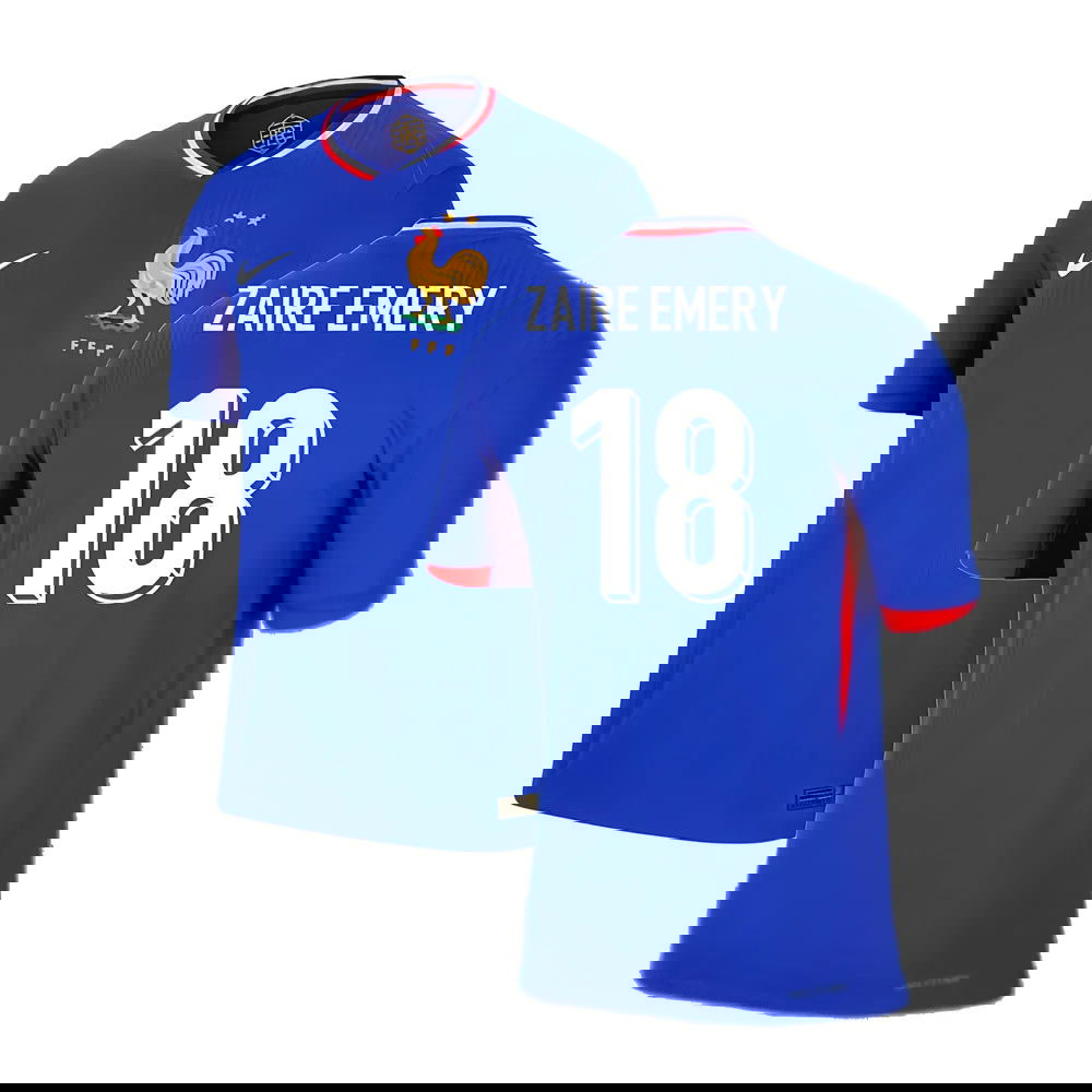 2024-2025 France Dri-FIT ADV Match Home Shirt (Zaire Emery 18)