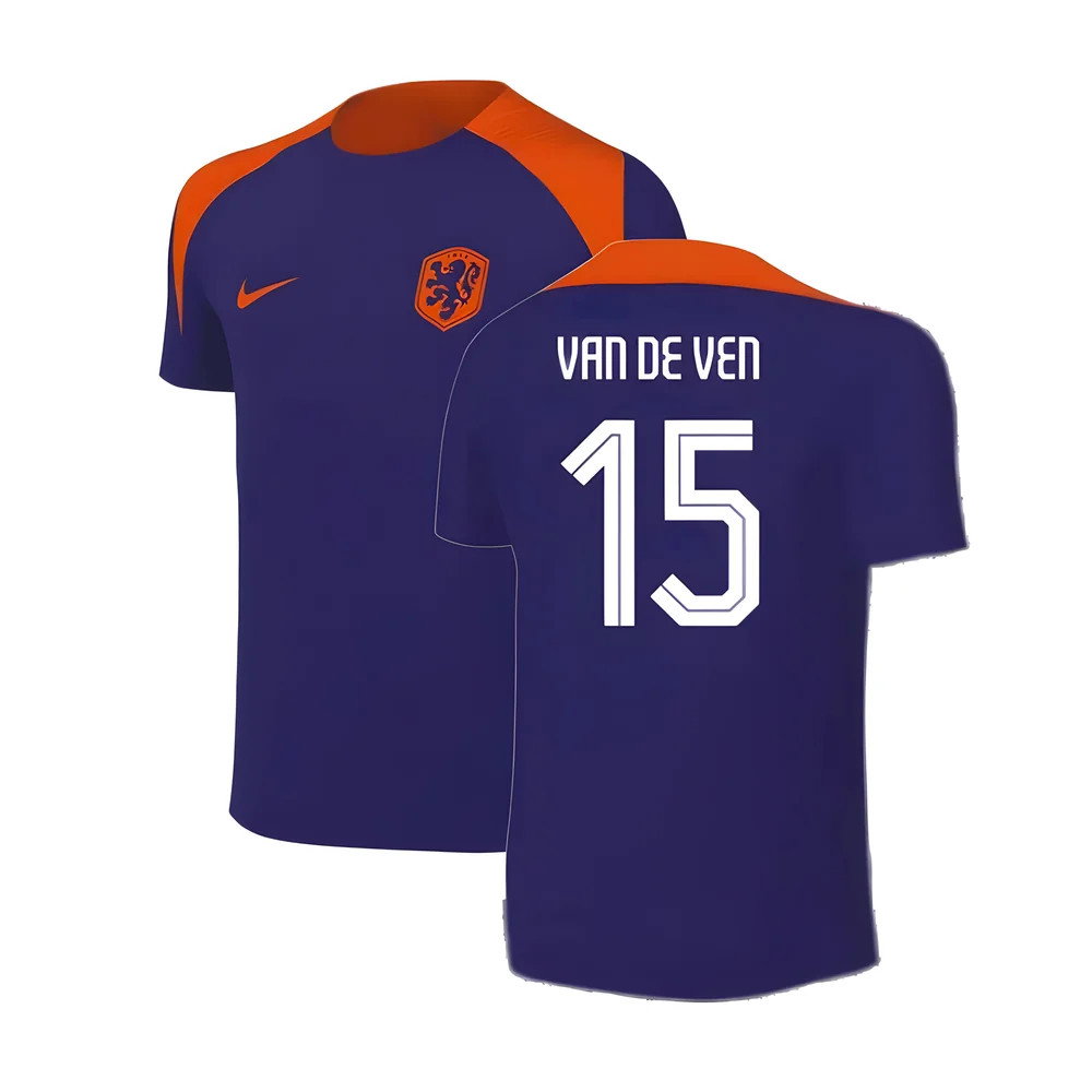 2024-2025 Netherlands Strike Training Shirt (Blue) - Kids (Van De Ven 15)