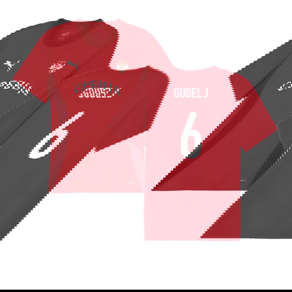 2024-2025 Serbia Pre-Match Jersey (Dark Cherry) (Gudelj 6)