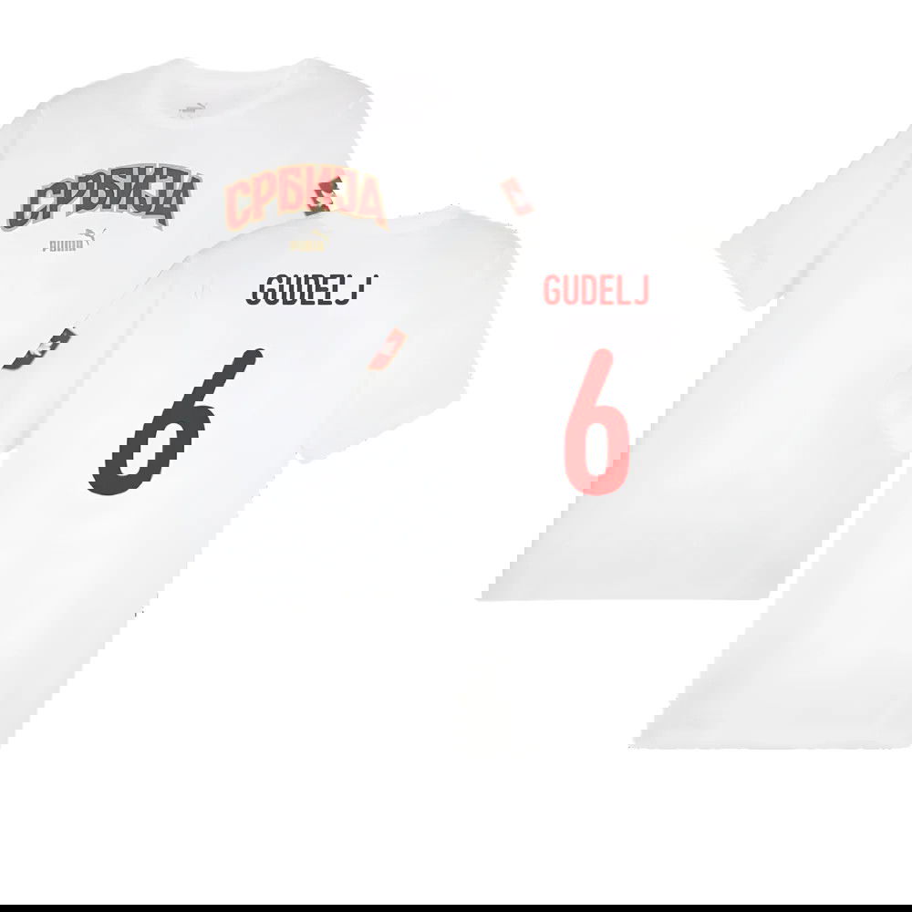 2024-2025 Serbia FtblIcons Tee (White) (Gudelj 6)