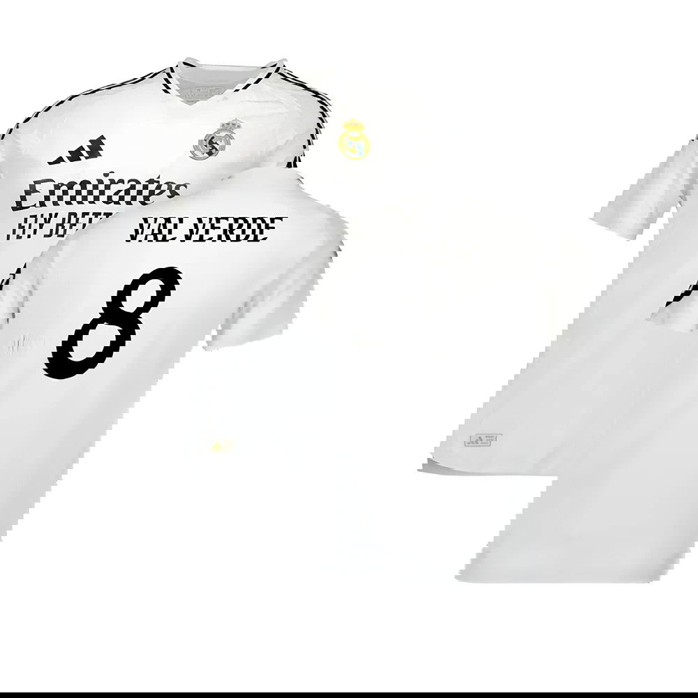 2024-2025 Real Madrid Authentic Home Shirt (Valverde 8)