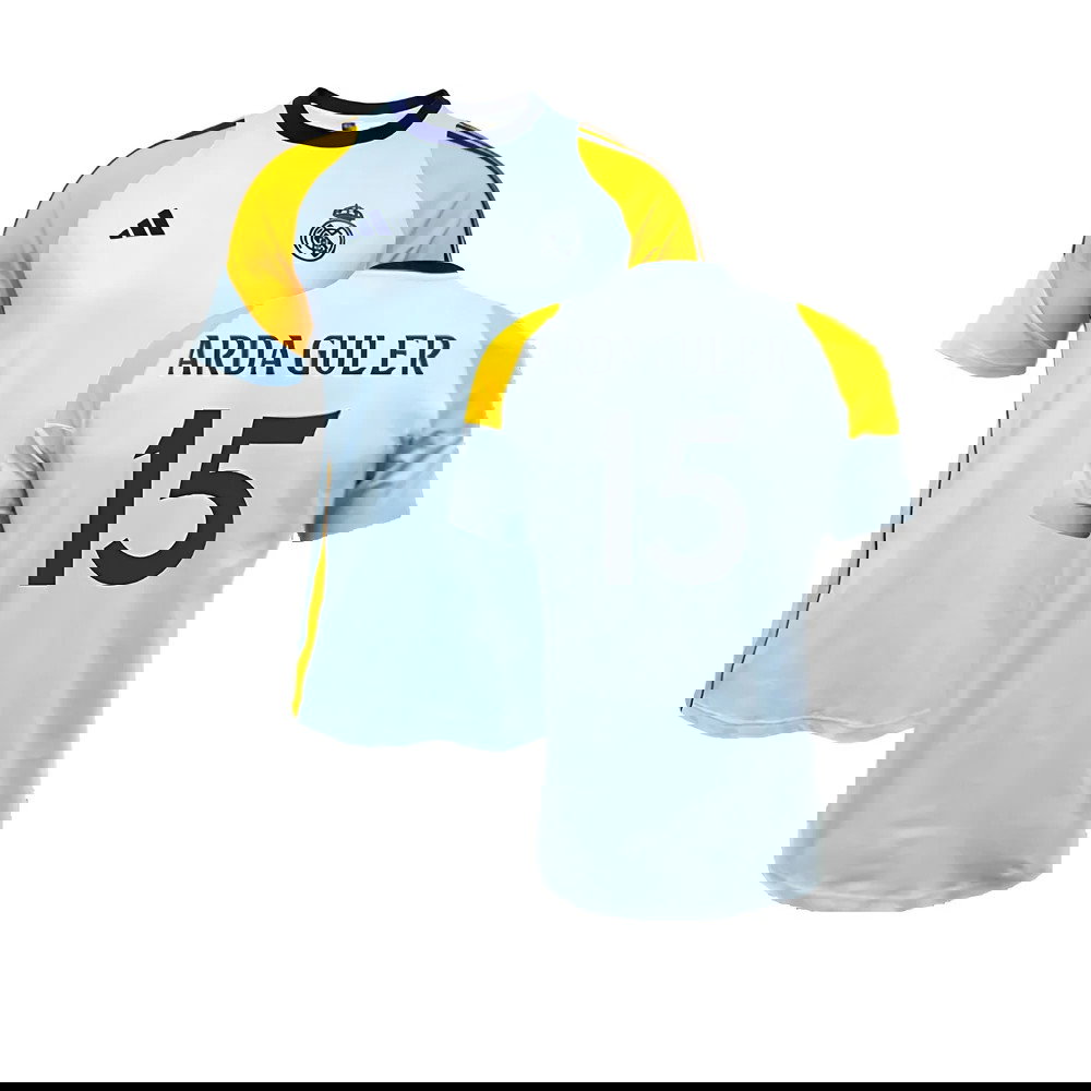 2024-2025 Real Madrid Training Tee (Glow Blue) (Arda Guler 15)