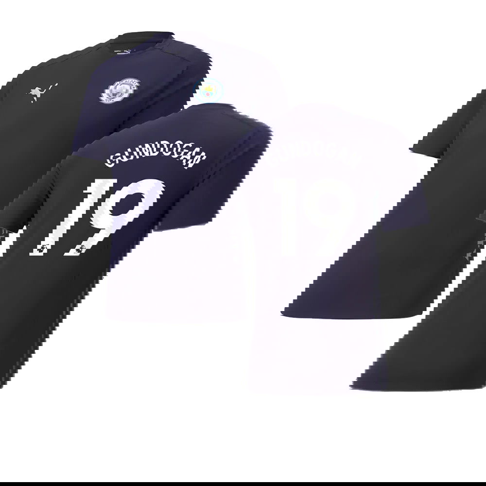 2024-2025 Man City Casuals Tee (Navy) (Gundogan 19)