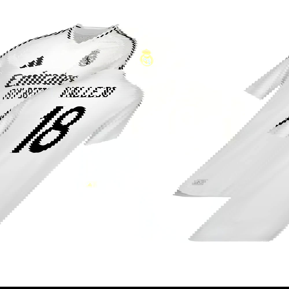 2024-2025 Real Madrid Authentic Home Shirt (Vallejo 18)
