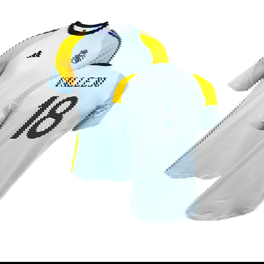 2024-2025 Real Madrid Training Tee (Glow Blue) (Vallejo 18)