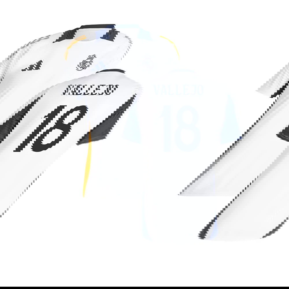 2024-2025 Real Madrid Training Tee (White) (Vallejo 18)