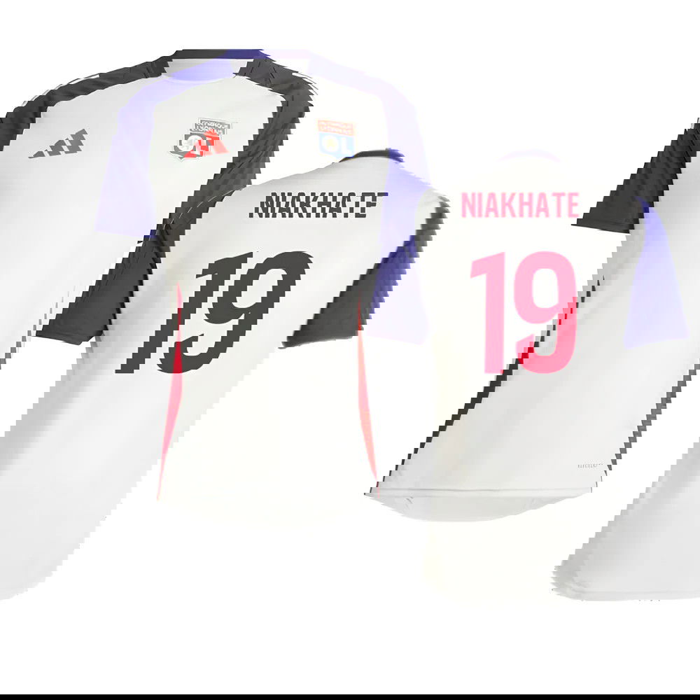 2024-2025 Olympique Lyon Training Jersey (White Tint) (Niakhate 19)
