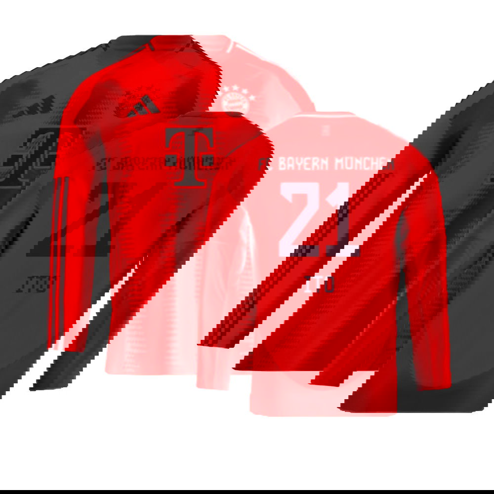 2024-2025 Bayern Munich Long Sleeve Home Shirt (Kids) (Ito 21)