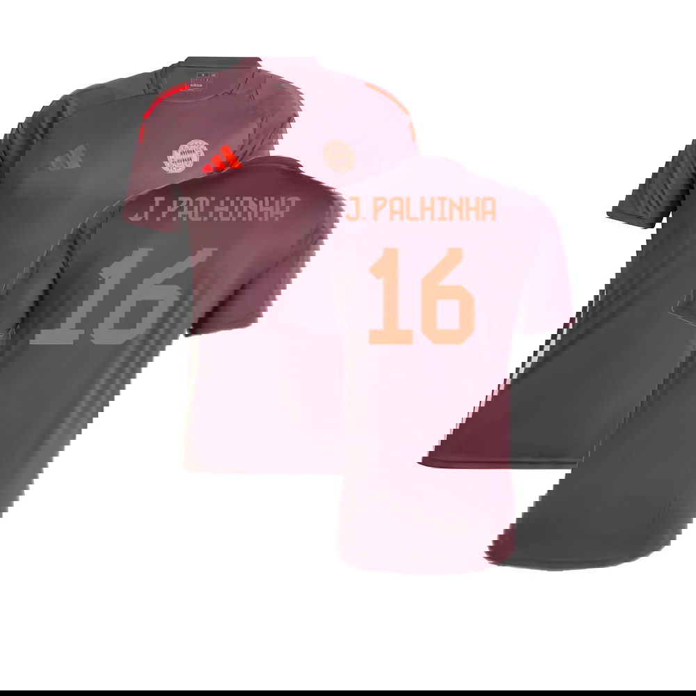 2024-2025 Bayern Munich Training Shirt (Shadow Maroon) (J. Palhinha 16)