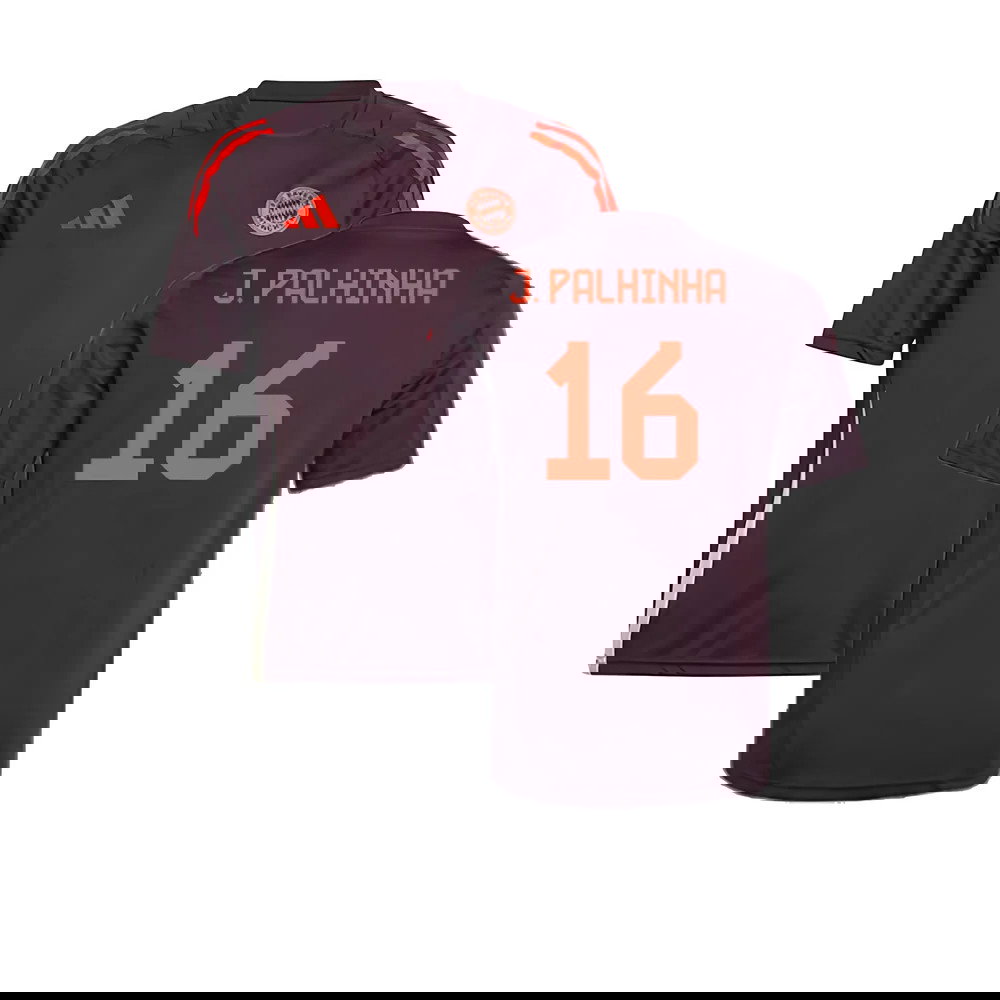 2024-2025 Bayern Munich Training Shirt (Shadow Maroon) - Kids (J. Palhinha 16)