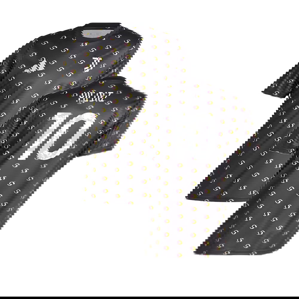 2024-2025 Juventus Pre-Match Shirt (Black) (Yildiz 10)