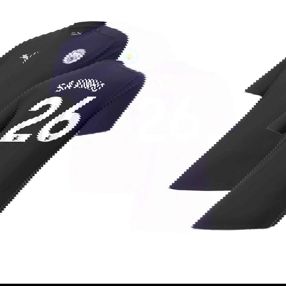 2024-2025 Man City Casuals Tee (Navy) (Savinho 26)