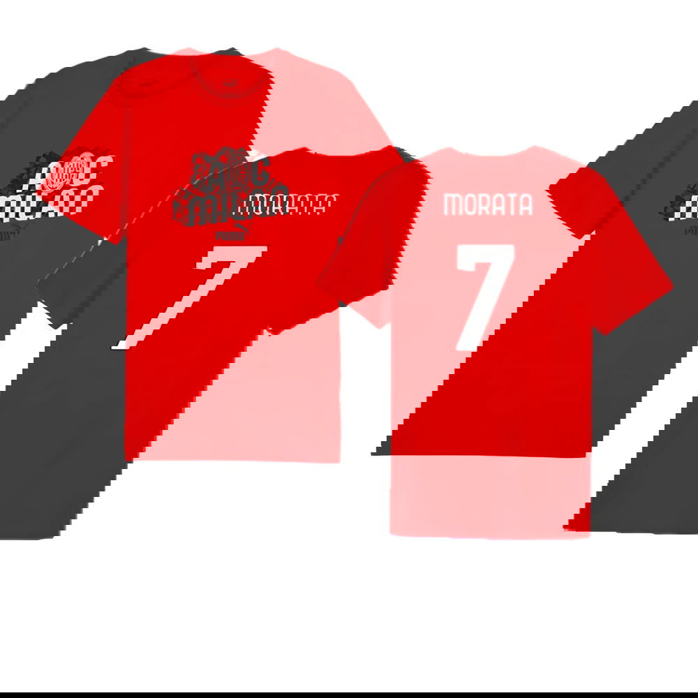 2024-2025 AC Milan ftblCulture Tee (Red) (Morata 7)