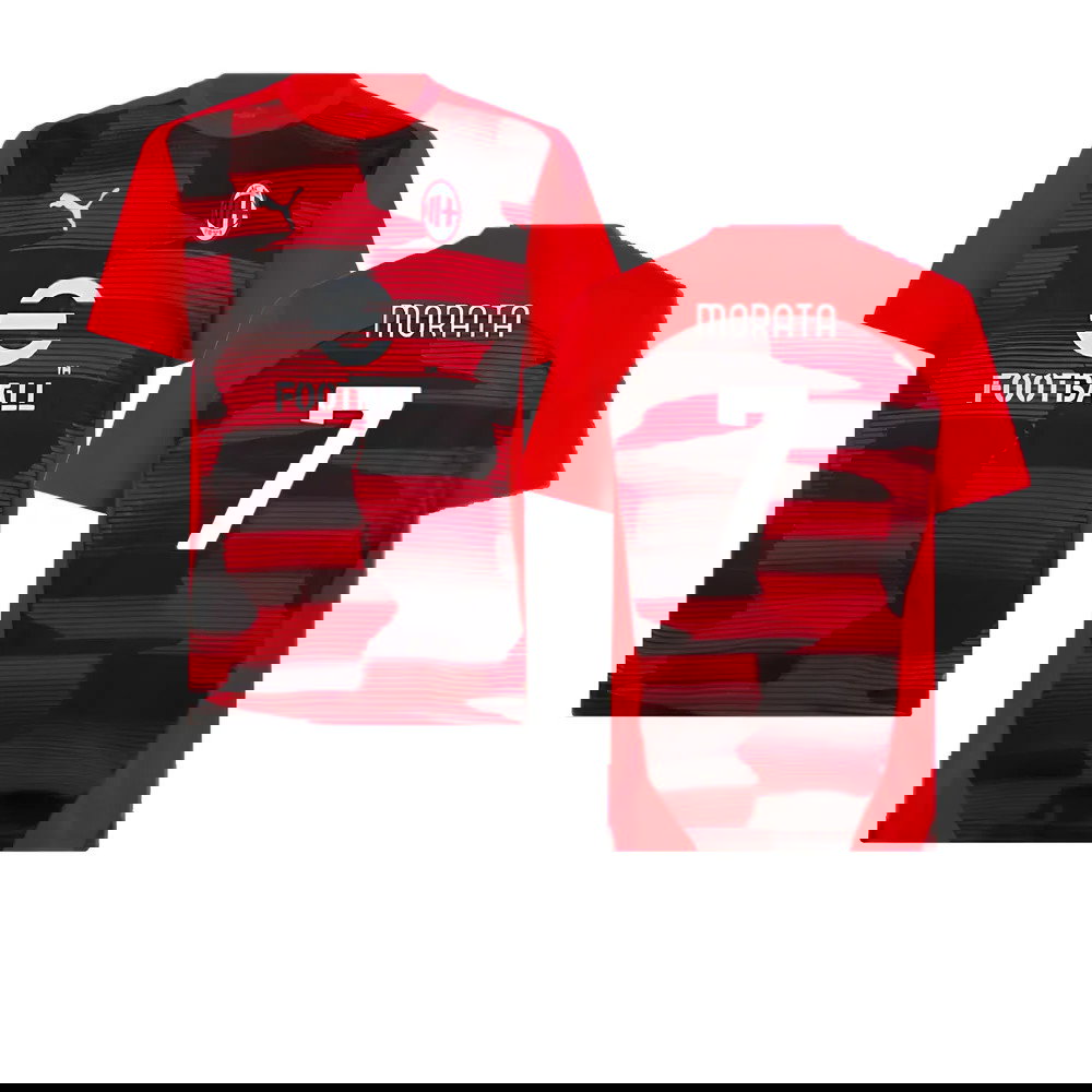 2024-2025 AC Milan Prematch SS Shirt (Red) (Morata 7)