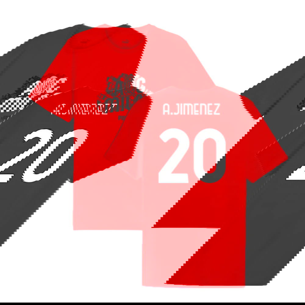 2024-2025 AC Milan ftblCulture Tee (Red) (A.Jimenez 20)