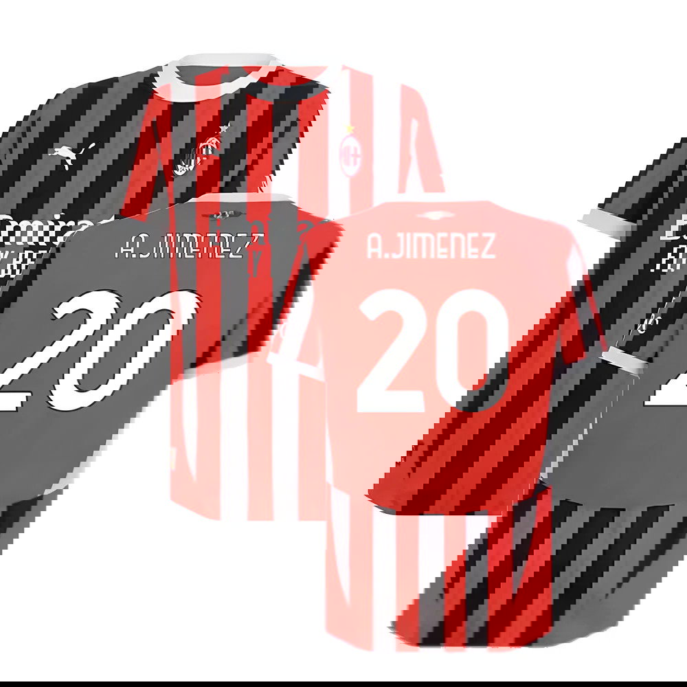 2024-2025 AC Milan Home Authentic Shirt (A.Jimenez 20)