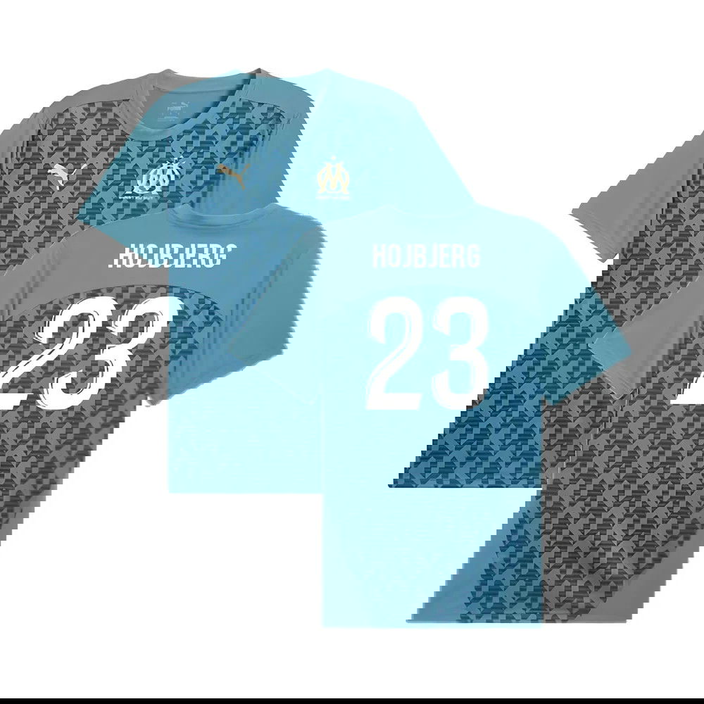 2024-2025 Marseille Pre-Match Shirt (Bold Blue) (Hojbjerg 23)