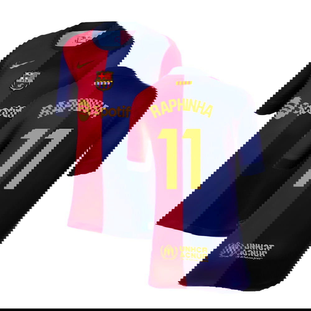 2024-2025 Barcelona Home Shirt (Kids) (Raphinha 11)