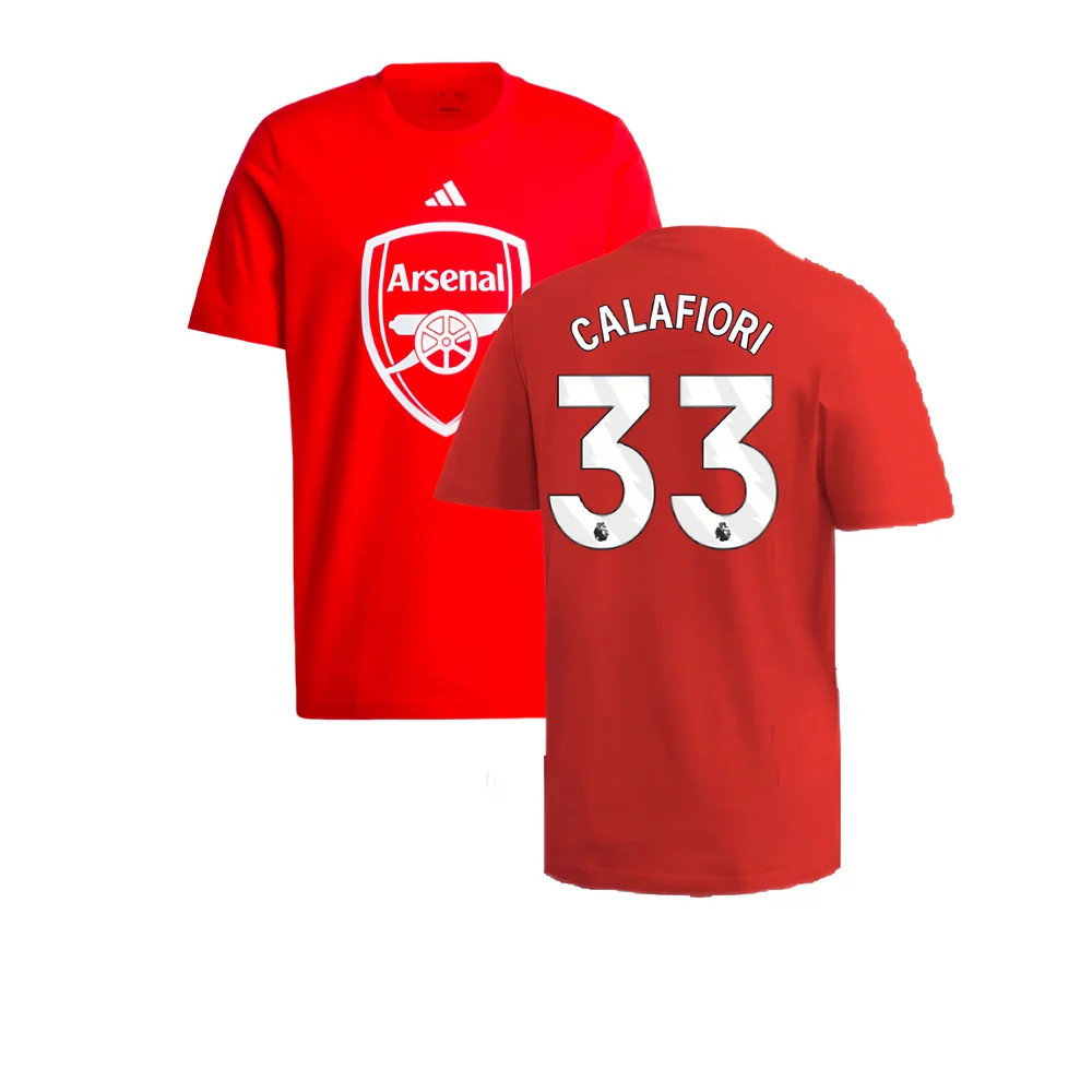 2024-2025 Arsenal DNA Graphic Tee (Red) (Calafiori 33)